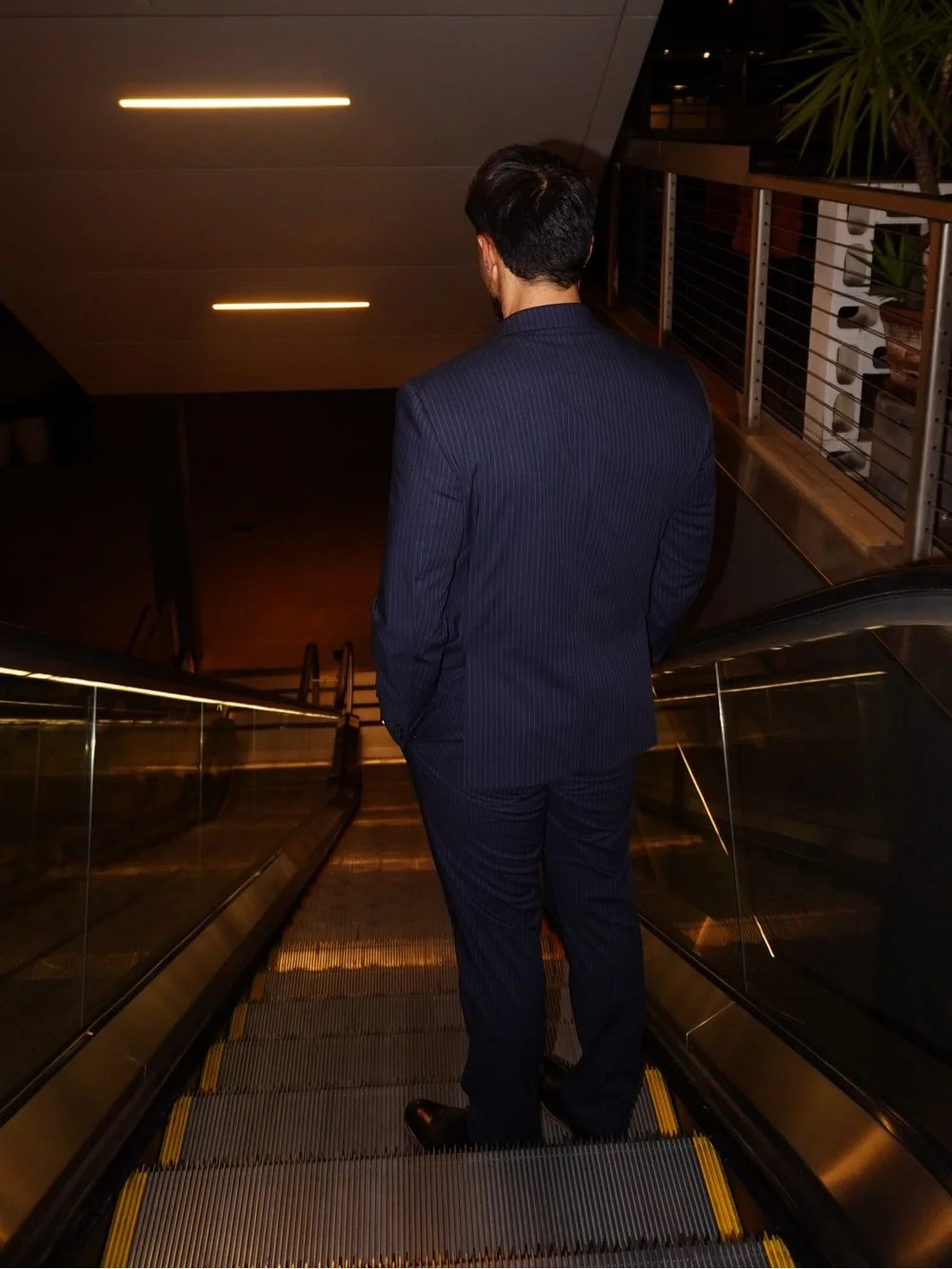 Men's Navy Pinstripe Double-Breasted Suit Jacket & Trousers